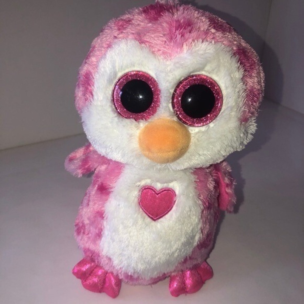 TY Beanie Boos Juliet theโ Pink Penguin
